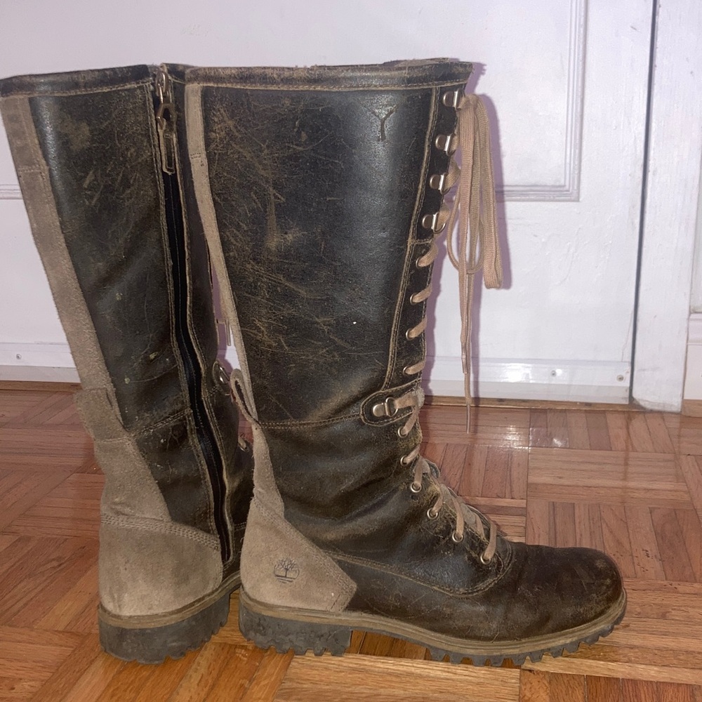 Timberland Brown Lace-Up Women's Boots 39 - Picture 3 of 5